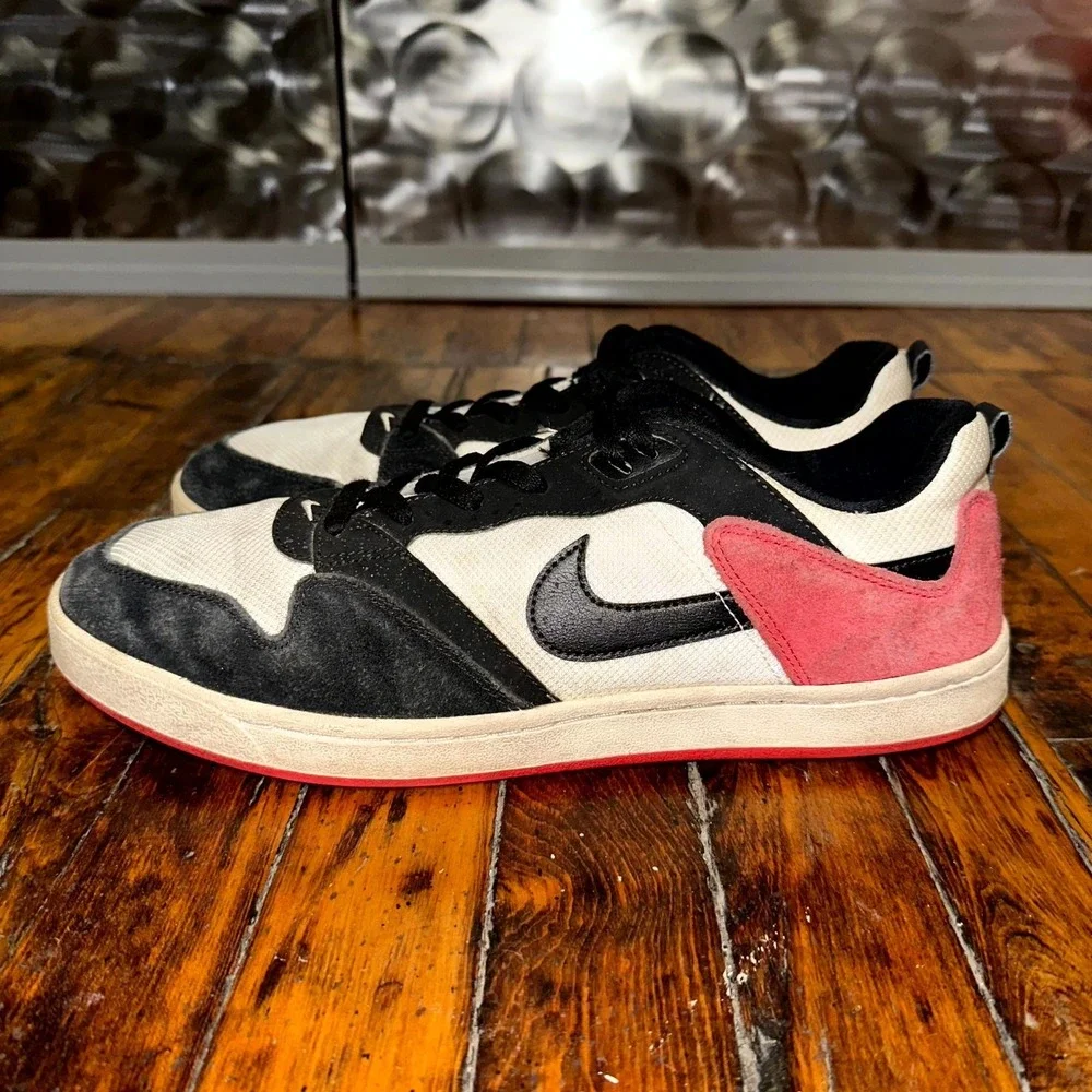 Nike SB Alleyoop Sneakers Men's Size 13 Black White Suede Lace Up Skate Shoes